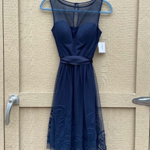 Navy Blue Semi Formal Dress - Picture 1 of 6